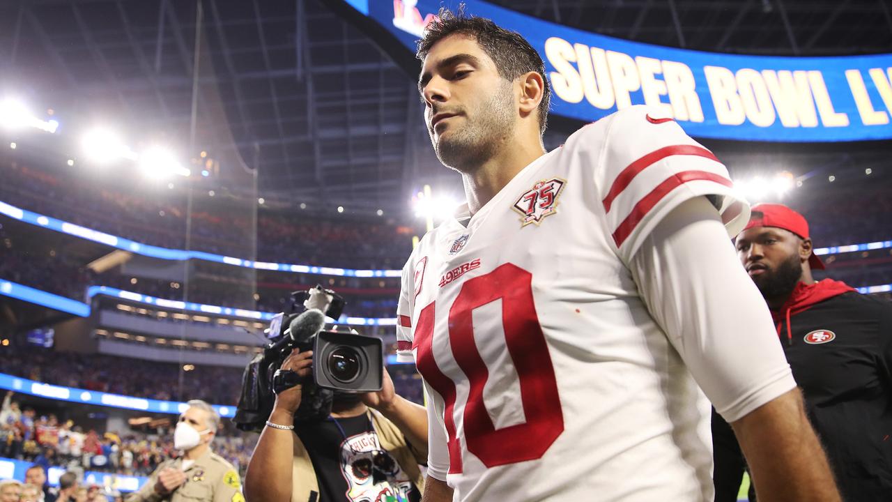 Is this the last time Jimmy Garoppolo will be in a 49ers jersey? Christian Petersen/Getty Images/AFP