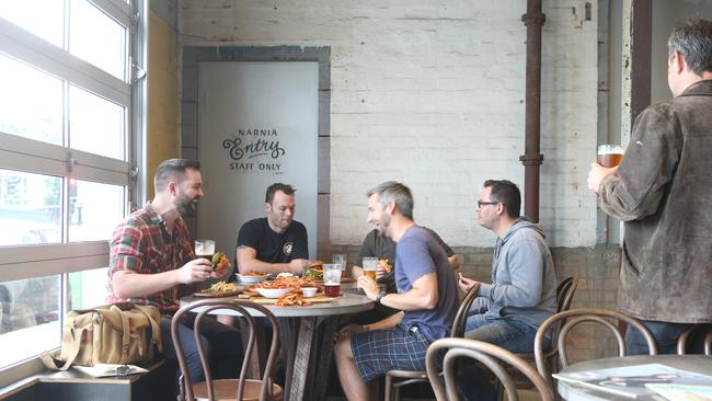 Punters at Newstead Brewing enjoying craft beer.