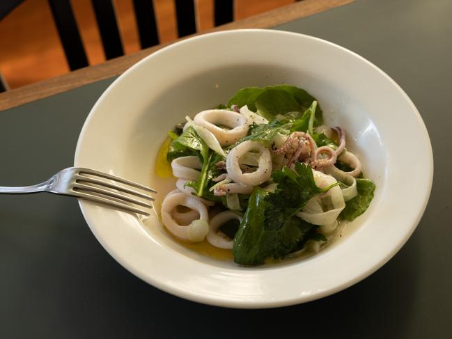 **Strict Embargo DO NOT USE. Please speak to Laura Charmers** Qweekend restaurant: Gum Bistro, West End.  The squid salad.Photography David Kelly