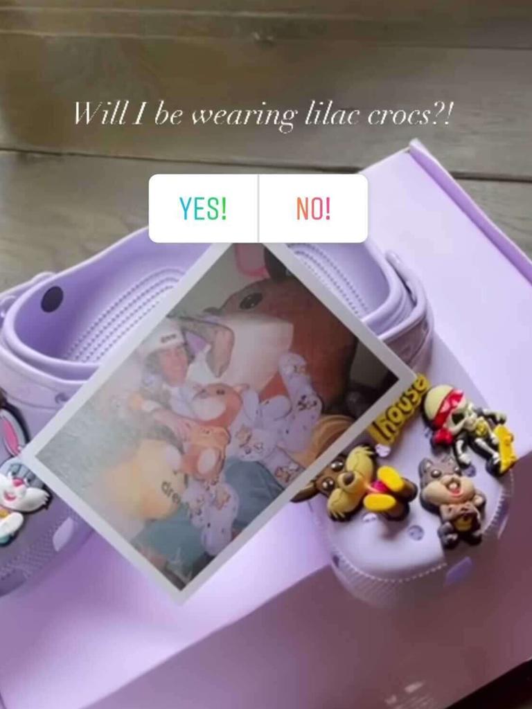 Posh asked her fans if they thought she would wear the crocs. Picture: Instagram