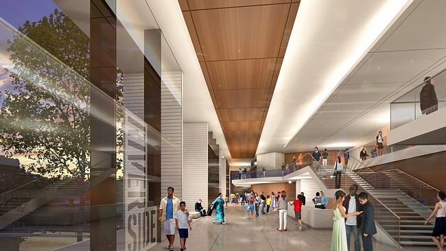 An artist’s impression of the lobby of Riverside Theatres.