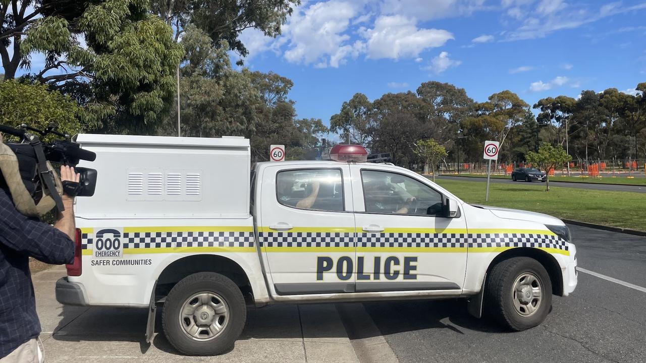 SA Police left the scene just before midday. Picture: NCA NewsWire