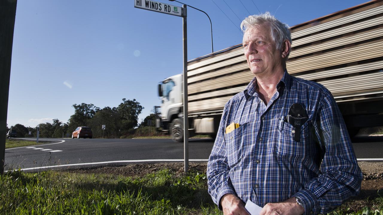 Geoff Adams is concerned about the safety of the New England Highway.