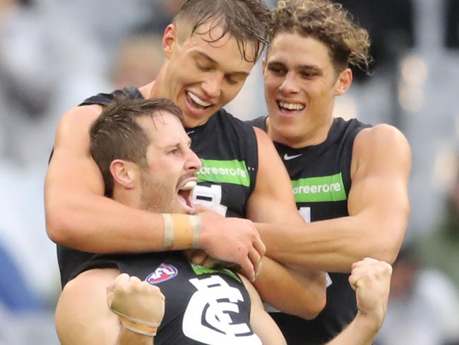 Carlton is currently 13th but will the Blues have any incentive to finish 12th or higher and cop a hard draw in the final rounds? Picture: Getty Images