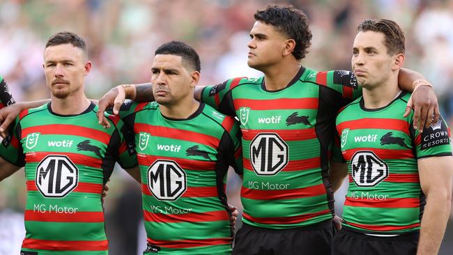 Souths are confident of keeping its big three of Damien Cook, Cody Walker and Latrell Mitchell. Picture: Getty