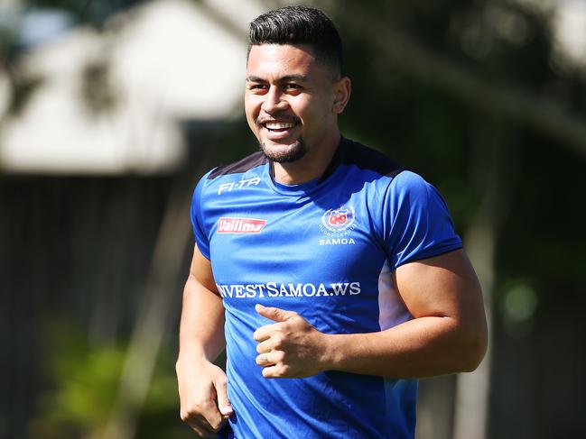 Samoan international Tim Lafai has been given a part-time contract by Parramatta. Picture: Brendan Radke.