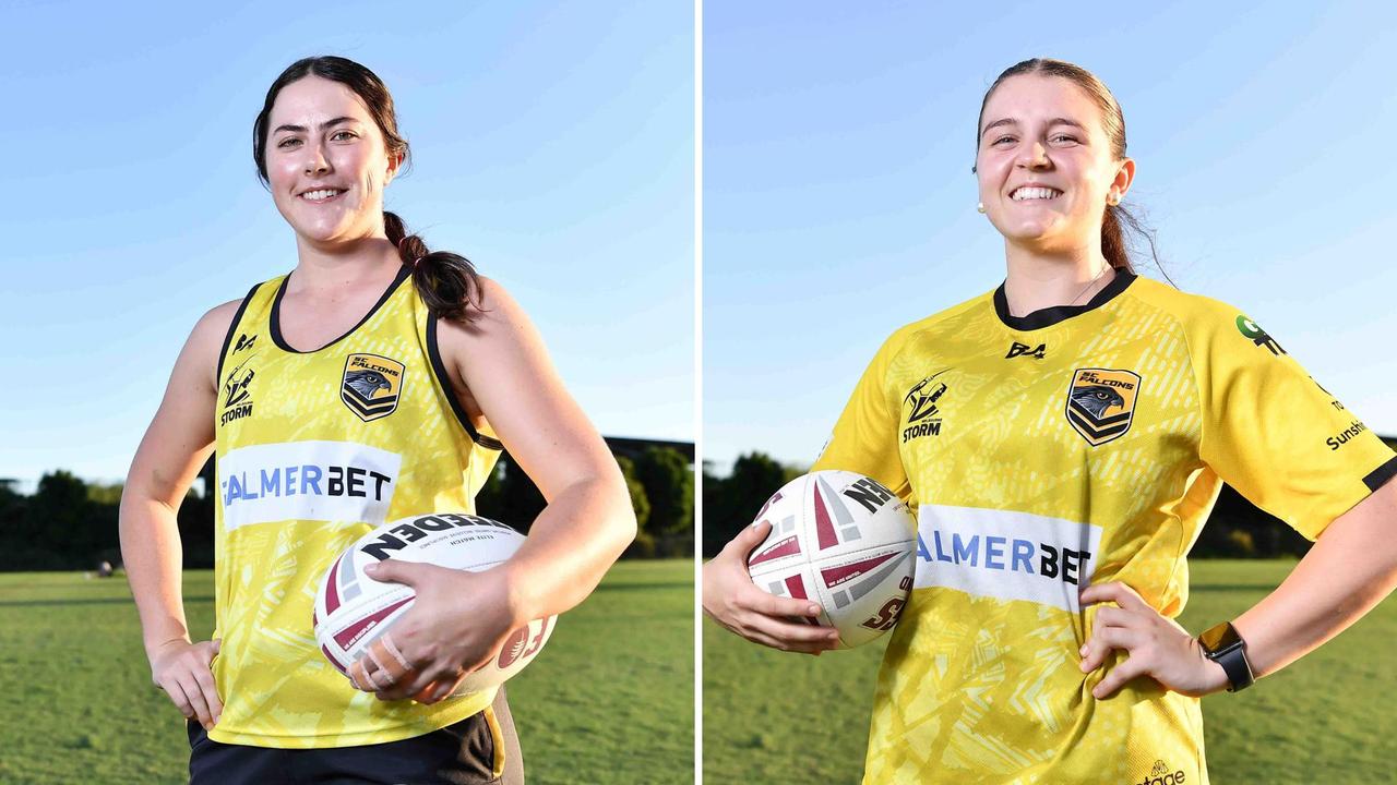 Sunshine Coast Falcons players Shanae Gray and Jordan Jackson will return to the Bulldogs once the BMD season is finished. Pictures: Patrick Woods.