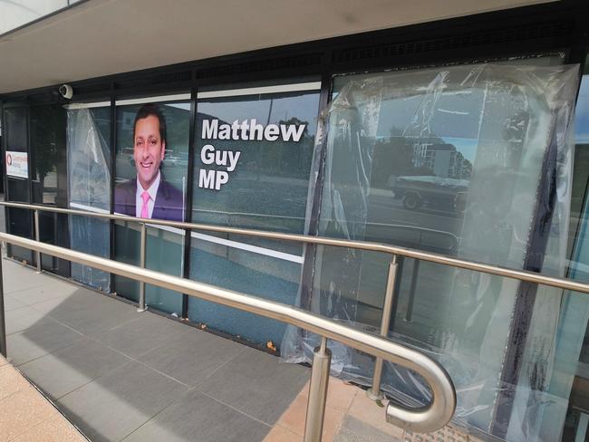 Former Opposition Leader Matthew Guy’s electorate office has been targeted by vandals on multiple occasions. Picture: Supplied