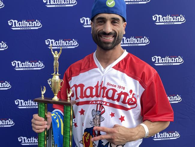 James Webb is seen as a contender for this year’s Nathan's Famous International Hot Dog Eating Contest. Picture: Supplied