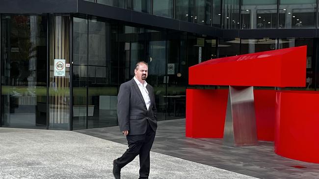 James Mussillon leaves the ACT Law Courts on March 29. Picture: Julia Kanapathippillai