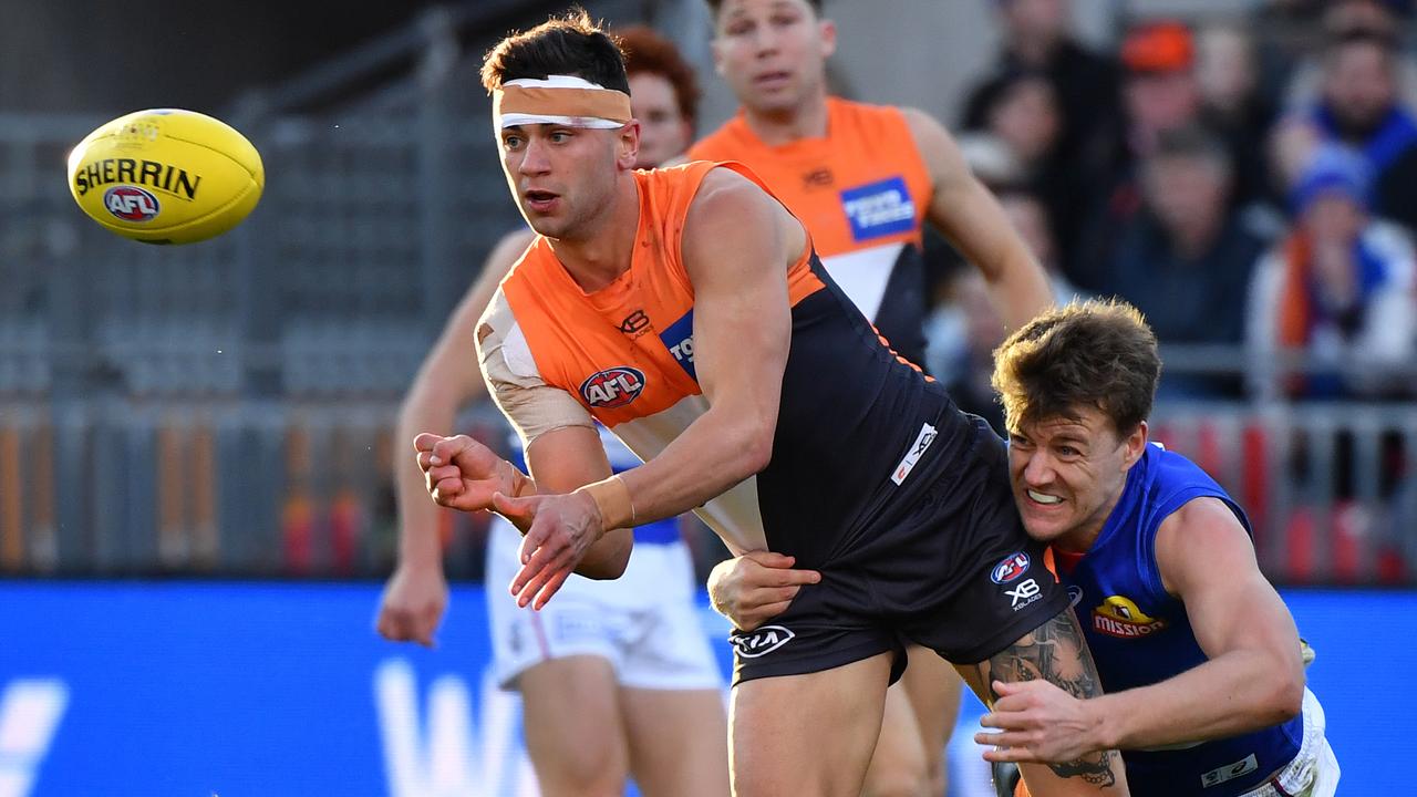 Tim Taranto had a huge performance in GWS’ Elimination Final win over the Bulldogs. (AAP Image/Dean Lewins)