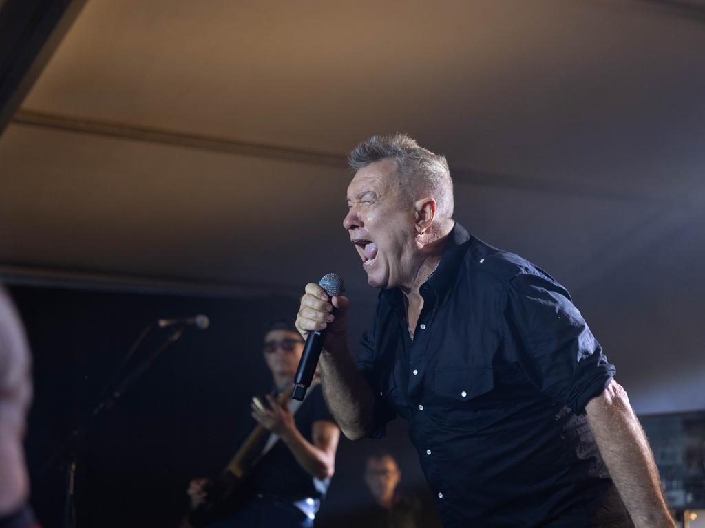 Jimmy Barnes was one of the headliners at the Magic Millions race day. Picture: Luke Marsden.