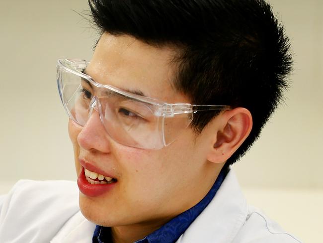 Doctor Vincent Candrawinata, Academic and Research Fellow Nutrition, measures antioxidant activity in the lab, at the University of Newcastle, Ourimbah Campus. Dr Candrawinata has developed activated Phenolics, the world's most potent superfood. Picture:Peter Clark