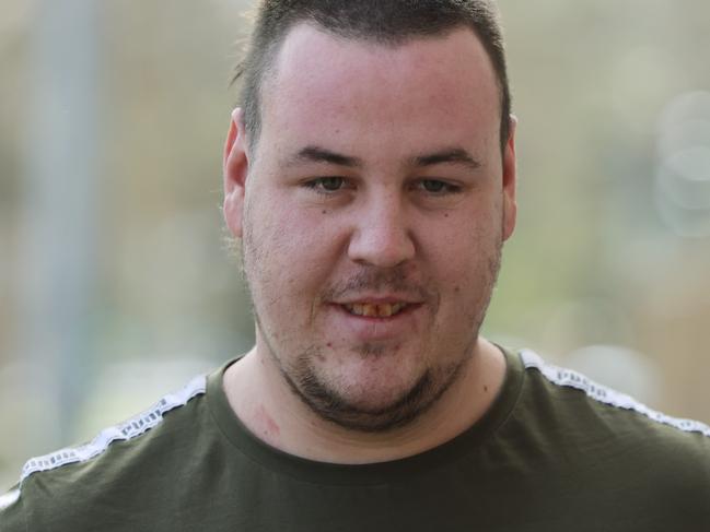 ADELAIDE, AUSTRALIA - NewsWire Photos JULY 13, 2021: Joshua Dean Matthews outside the Adelaide Magistrates Court. He appeared in court to answer charges on driving unlicensed and illegal vehicle modifications Picture: NCA NewsWire / David Mariuz