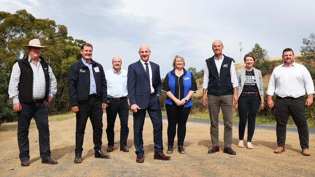 Liberal candidates campaigning in the Derwent Valley. The Liberals are short-priced favourites to retain government. Picture: Nikki Davis-Jones