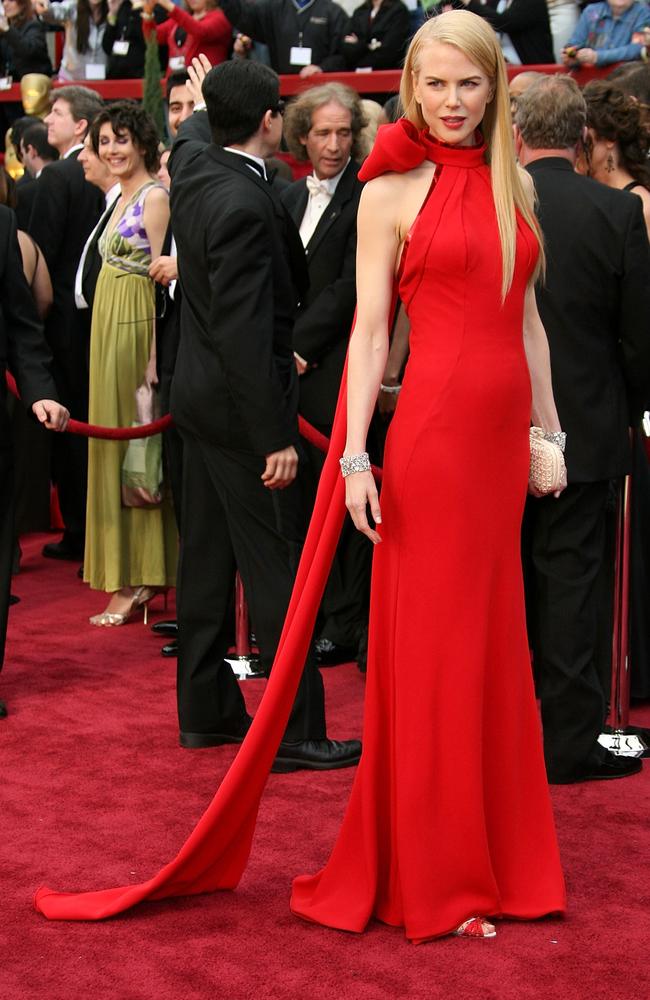 Nicole Kidman was red-y for her close up. Picture: Getty Images