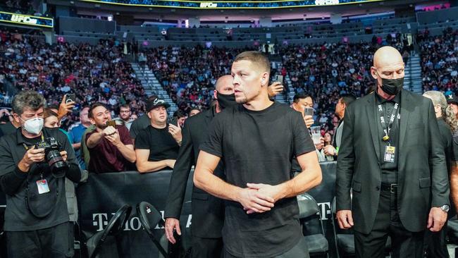 Don’t mess with Nate Diaz. (Photo by Louis Grasse/PxImages/Icon Sportswire via Getty Images)