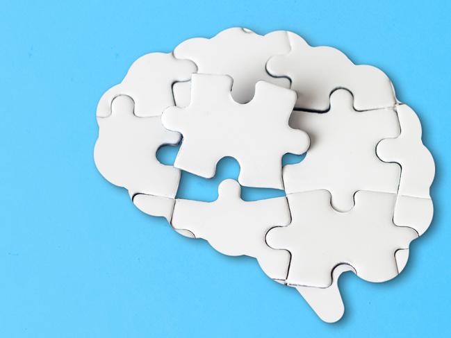 Missing piece in the brain shaped jigsaw puzzle fits into place.