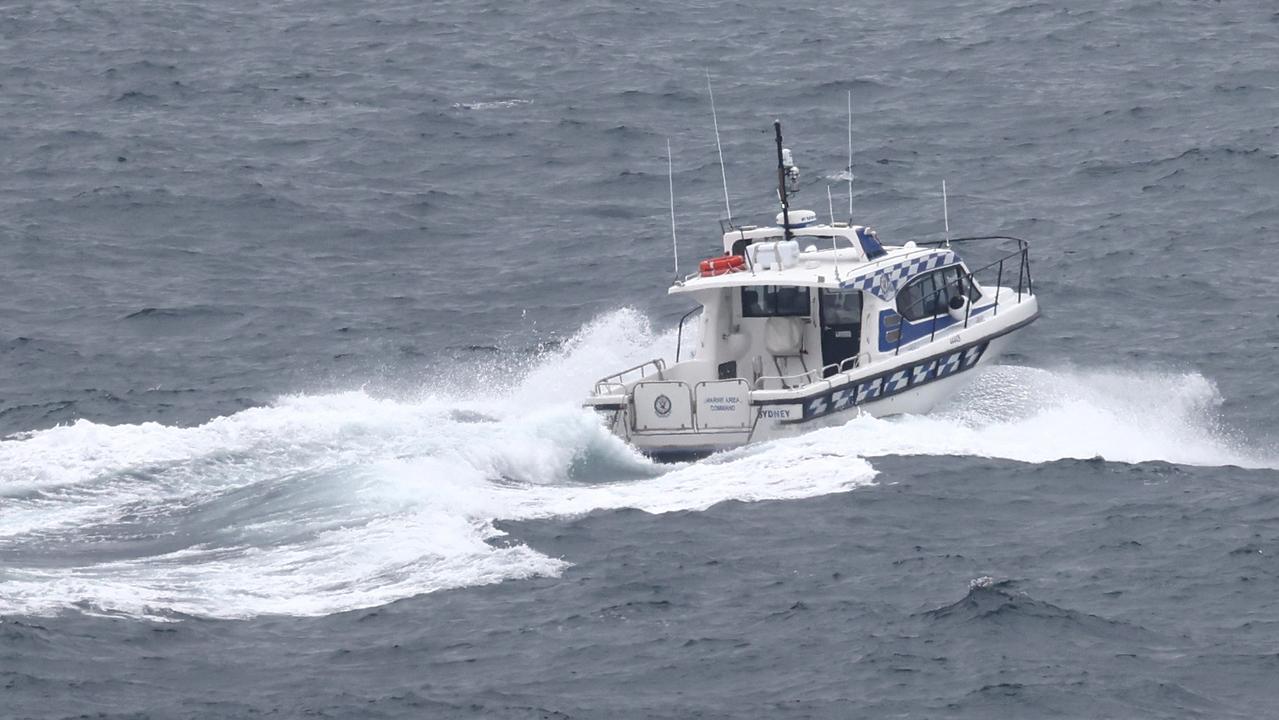 A police boat was seen between North and South Head. Picture: NCA NewsWire/ Damian Shaw