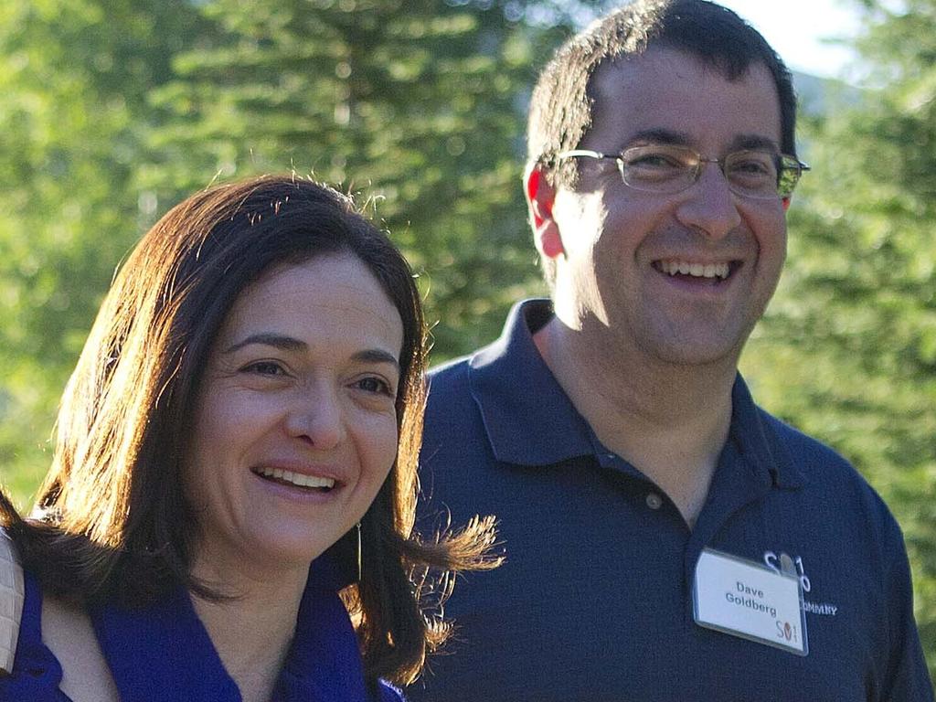 Sheryl Sandberg and her late husband Dave Goldberg in 2011. Picture: AP