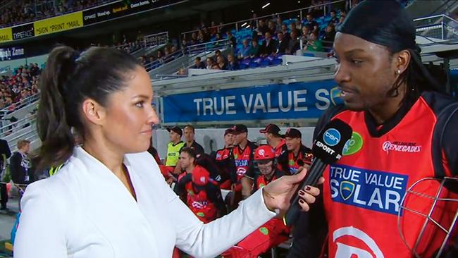 Gayle has not been seen in Australia since he disgraced himself during a BBL interview in 2016.