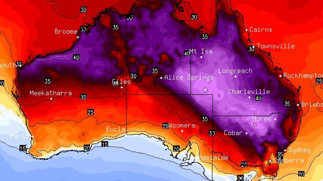 Exceptional heat is scorching the Australian interior. Pictures: BSCH