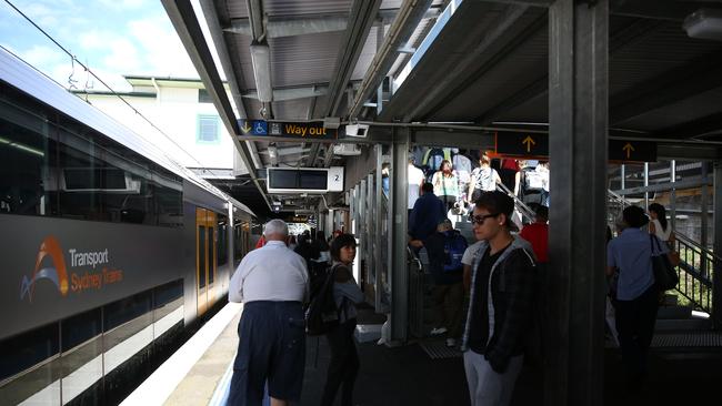 #SnapSydney 2015 CANTERBURY BANKSTOWN EXPRESS. Commuters at Bankstown Station 8:45am