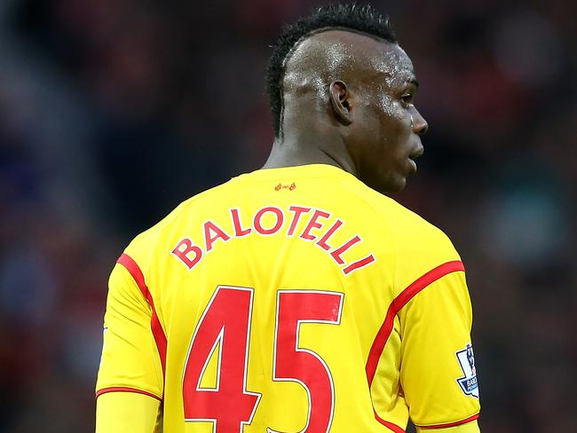 MANCHESTER, ENGLAND - DECEMBER 14: Mario Balotelli of Liverpool looks on during the Barclays Premier League match between Manchester United and Liverpool at Old Trafford on December 14, 2014 in Manchester, England. (Photo by Alex Livesey/Getty Images)