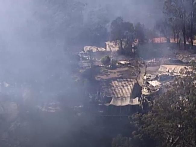 Binna Burra Mountain lodge after it was burned by bushfire. Photo Supplied: ABC