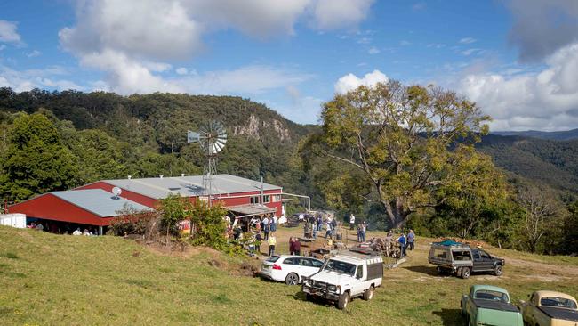 John and Meg Williamson’s Willo­shed mountain retreat in the Gold Coast Hinterland. Picture: Luke Marsden