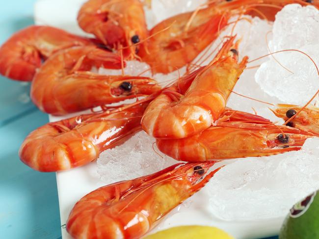 Australian prawns from Coles for taste testing ahead of Christmas. Pics Tara Croser.