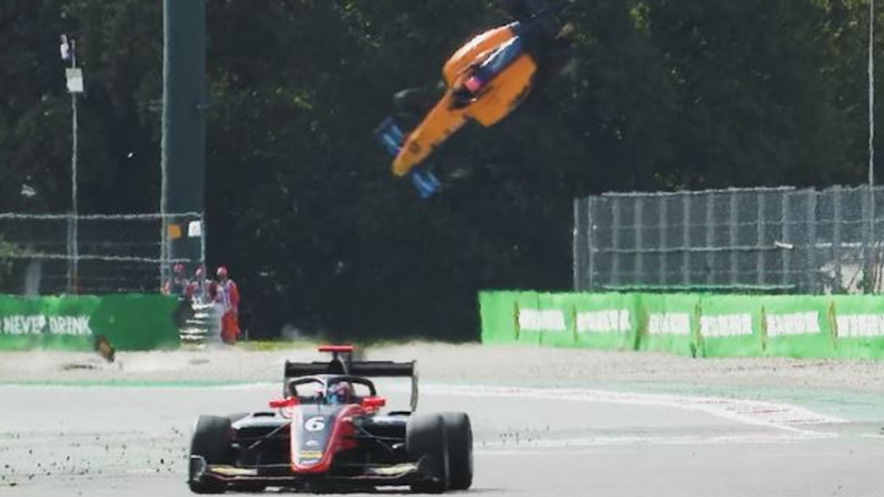 Australia’s Alex Peroni walked away from this freak crash at Monza last year.