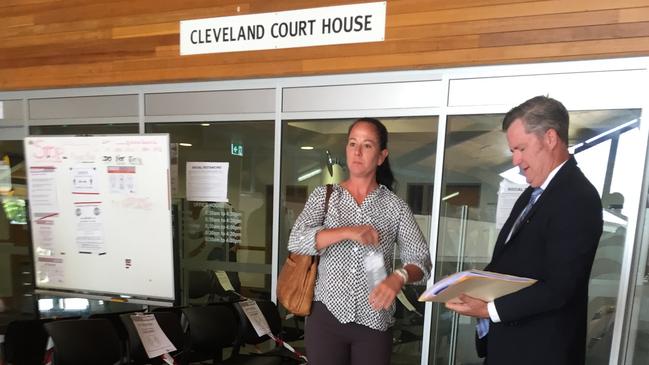 Bridgette Walls with defence solicitor Bernhard Bradley at Cleveland Magistrates Court. Picture: Marcel Baum