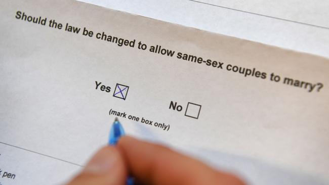 The number of returned same-sex marriage voting forms returned has reached 11.9 million. Photo: AFP