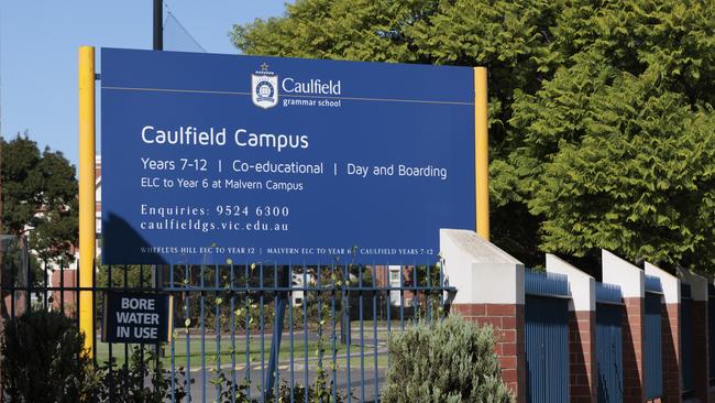 Caulfield Grammar is among hundreds of private schools in Melbourne which charges such a fee. Picture: David Geraghty