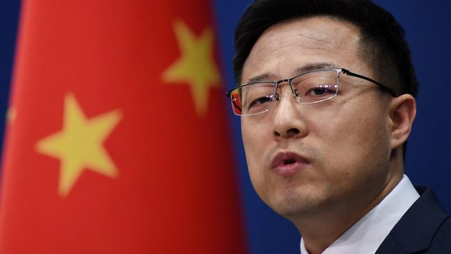 Chinese Foreign Ministry spokesman Zhao Lijian. Picture; AFP.