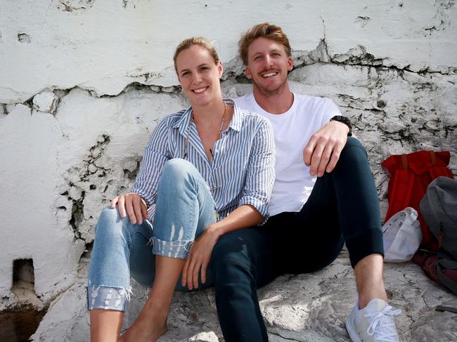 Bronte Campbell with her boyfriend Benfield Lainchbury