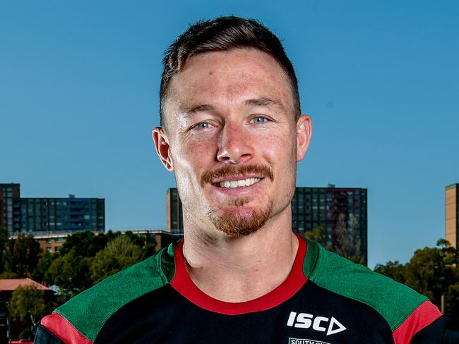 Damien Cook of the Rabbitohs poses for a photograph during a South Sydney Rabbitohs media opportunity in Sydney, Monday, September 10, 2018. (AAP Image/Brendan Esposito) NO ARCHIVING