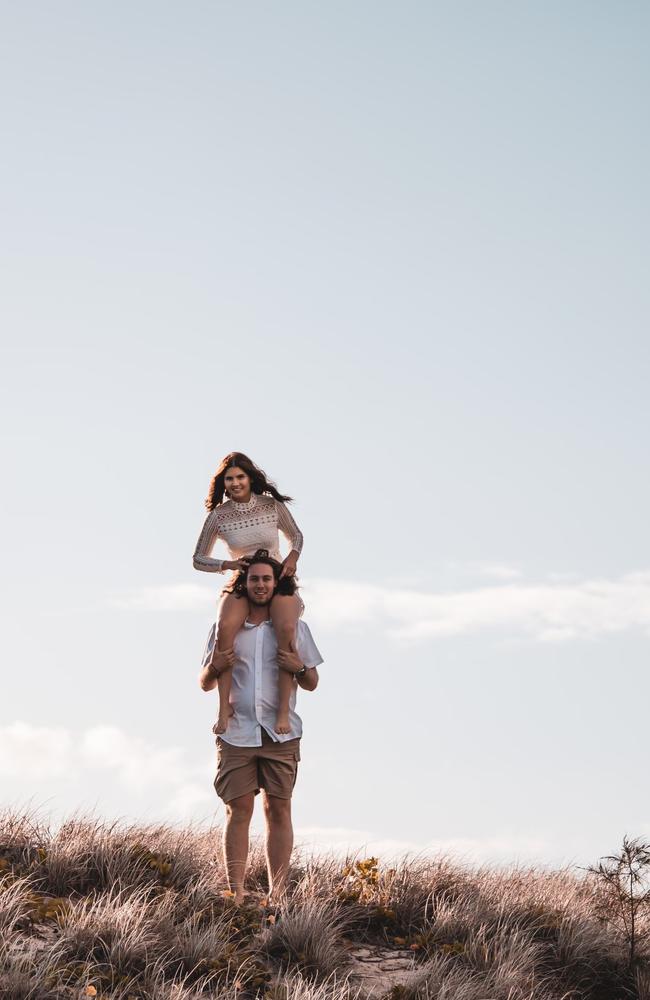 Kienan Moore and his girlfriend Olivia Hinz. Photo: Reilly Wardrope.