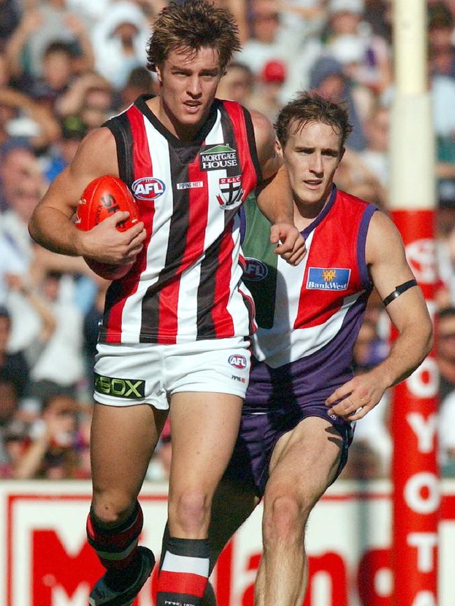 Fisher in his first AFL game in 2004.