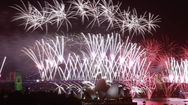 The midnight New Year’s Eve fireworks in Sydney Harbour had the theme of inclusivity. Picture: Tim Hunter