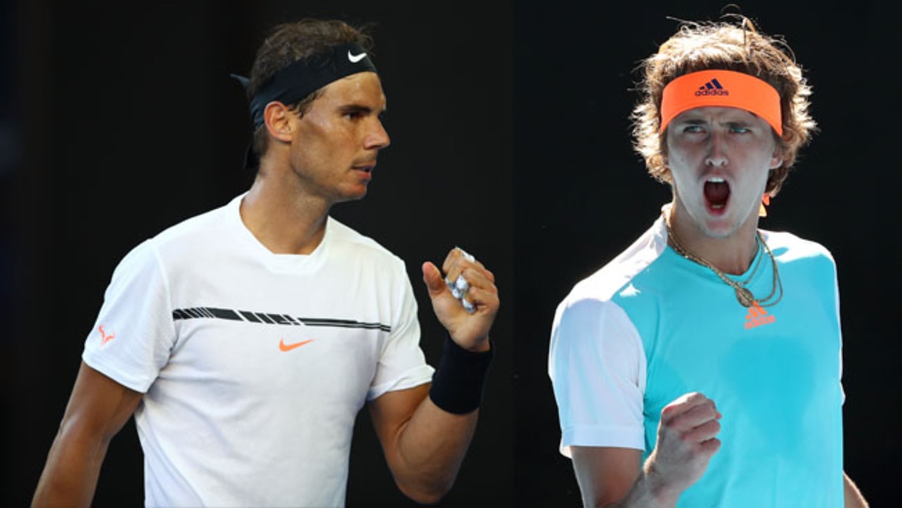 (L-R) Rafael Nadal and Alexander Zverev will meet in the final of the Italian Open.