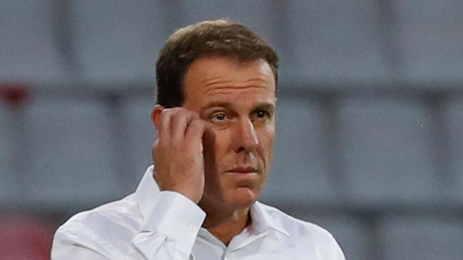 Australian head coach Alen Stajcic during the AFC Women's Asian Cup Semi Final match between Australia and Thailand at the King Abdullah II Stadium in the Jordan city of Amman on April 17, 2018. / AFP PHOTO / JACK GUEZ