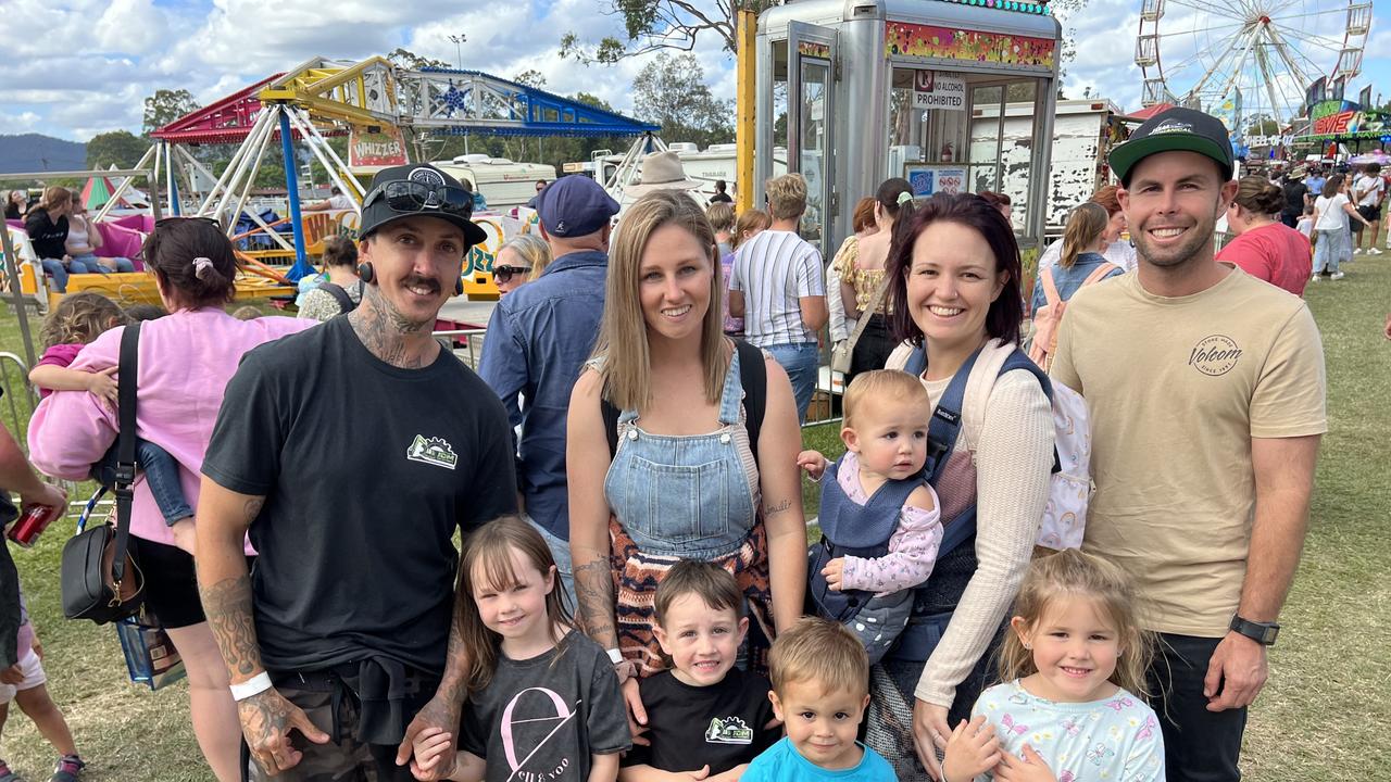 Jack-Jarrod McGrath, Brittney McGrath, Richelle Mulley, Jason Mulley, Indiana McGrath, Jakovi McGrath, Cooper Mulley, Charlotte and Lulu Mulley (left to right) enjoyed a great day out at the 120th Murwillumbah Show. Picture: David Bonaddio