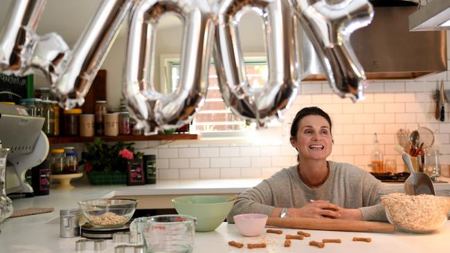 Fiona Riggs makes artisan, healthy dog treats at her Red Hill South kitchen. Picture: Penny Stephens