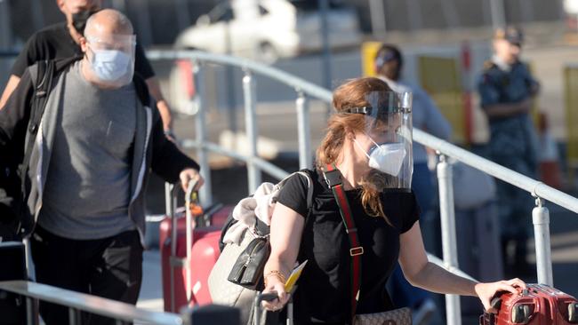 Passengers arrive at Sydney International airport. Picture: NCA NewsWire / Jeremy Piper