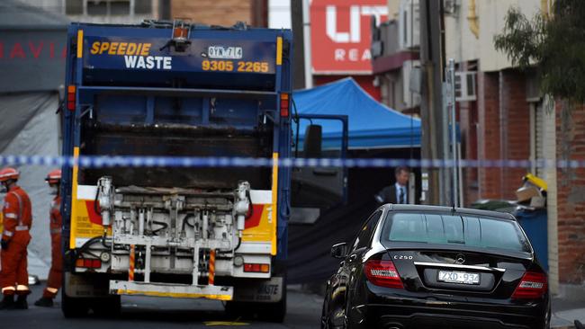 Acquaro was gunned down outside his popular cafe in Lygon Street. Picture: Nicole Garmston