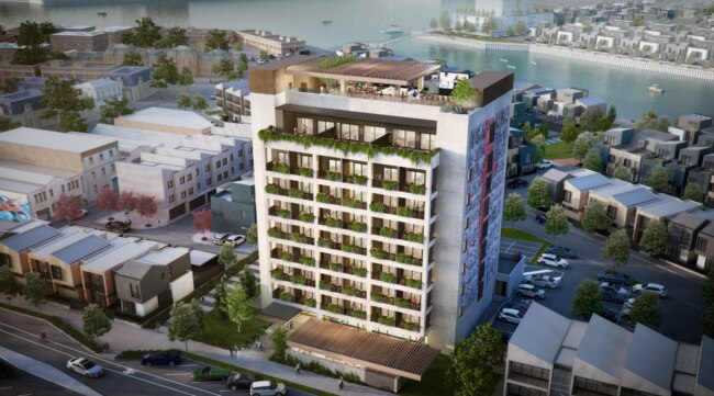 Artist impression of the Marine and Harbors Building as it will be transformed into a hotel. Photo supplied by Starfish Developments