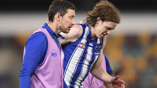 A knee injury ended Ben Brown’s season early. Picture: Getty