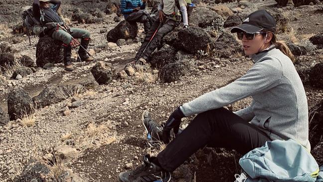 Spanish tennis player Garbine Muguruza during her climb up Mt Kilimanjaro. Picture: Instagram